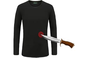 Concealed Stab-Proof Long-Sleeved T-Shirt, Level 5 Protective Tactical Long-Sleeved T-Shirt, Cut-Proof Clothes, Tactical Security Protection Stab-resistant Clothing XL