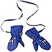 Manbi Baby & Toddler Snowflake Mittens with detachable glove retainer (1-2 Years, Real Blue)