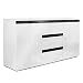 Produktbild Homelux Sideboard Kommode Anrichte Hochglanzoptik Lackiert Push to Open-Funktion 139 x 35 x 72 cm Schwarz
