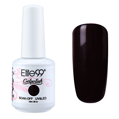 Elite99 Gelpolish Soak Off UV LED Gel Nail Polish Lacquer 15ml Dark Purple (1351)