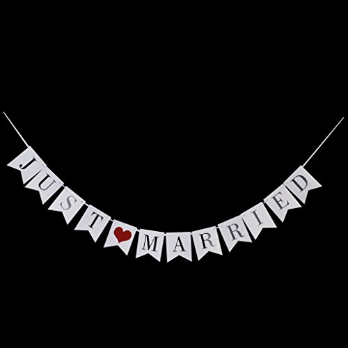 Just Married Hochzeit Braut Westlichen Parteidekoration für Auto Bunting Girlande Banner - 4
