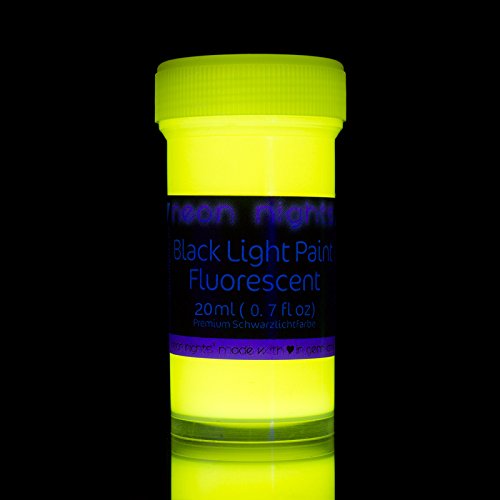 neon nights Fluoreszierende Schwarzlicht Farben für Kunst und Wohnraum | Leuchtfarben mit Glow-Effekt unter UV-Licht | 8 x 20ml Neon-Farben - 5