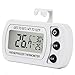 Produktbild Unigear Kühlschrankthermometer, mit Haken, Anzeige mit MIN/MAX-. Speicherwerten, digitales Thermometer für Gefrierschrank Tiefkühltruhe Weinkühlschrank, wasserabweisend (Weiß-1 Stück)
