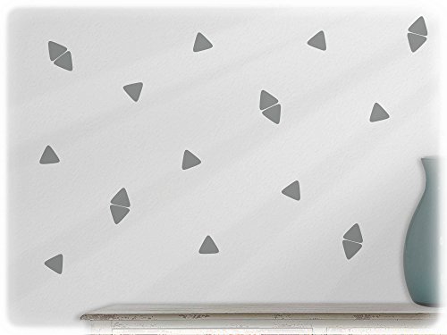 Preisvergleich Produktbild wandfabrik - Wandtattoo - 63 praktische Dreiecke in mittelgrau