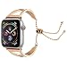 Produktbild MuSheng Band für Apple Watch Series 4 44mm Armband, Premium Edelstahl Metall Damen Luxus Strap Wrist Strap Ersatz Band für Apple Watch Series 4 (Roségold)