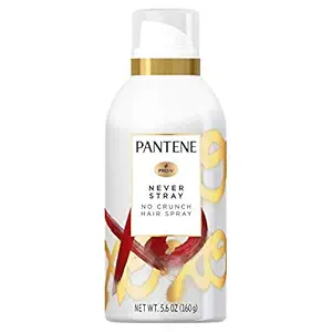 Pantene Sulfate Free Never Stray No Crunch Hair Spray with Bamboo & Silk for Shiny Hair - 5.6 oz, pack of 1