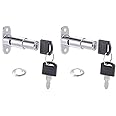MHS Wardrobe Sliding Door Center Push Lock for 25 mm Shutter (Pack of 2)