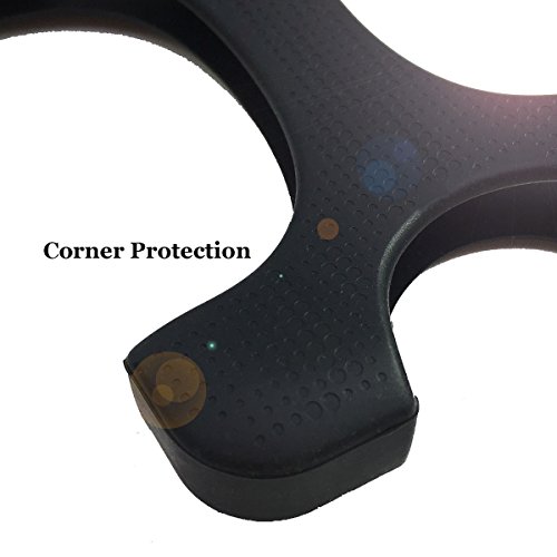 GLOTRENDS X-Form Stoßfest Festplatte HDD Silikon Case Cover Schutzfolie für Seagate Backup Plus Externe Festplatte, Toshiba Canvio Basics, Canvio Slim II Tragbare 6,3 cm externen Festplatte (Schwarz) - 7