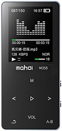 ChenFec 8GB Music Player Touch Button Metallic HIFI Lossless Sound Playback MP3 Player Supports Up to 32GB and Speaker balck