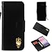 Produktbild Samsung NOTE 8 Hülle,Alfort Samsung NOTE 8 Schutzhülle, Simulations Retro Ledertasche Wallet Lederhülle PU Leder Tasche Case Cover für Samsung NOTE 8 Smartphone (Schwarz)