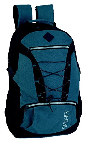 Preisvergleich Produktbild SPEAR® Rucksack schwarz / petrol 1756 RHOMBI Daypack School Bagpack Schulrucksack Handyfach Reflektor Rückenpolster Kabelkanal
