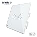 Produktbild Livolo UK Standard Kristall-Glas Panel Smart Touch Fernbedienung Leuchte Schalter, weiß, VL-C302SR-61, 250.00 voltsV