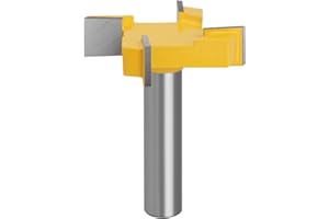 EUNEWR 6mm Schaft Reinigung Fräser, Spoilboard Oberfläche Fräser Bit, Planfräser Plattenfräser Abflachfräser für Oberfläche Holzbearbeitung