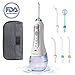 Produktbild HAUEA elektrische Munddusche kabellos Wasserreiniger Zahnreiniger mit 3 Modi 300ml Wassertank mit 5 Düsen für Reisen,Hause