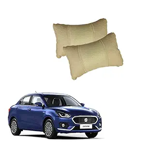 Kandid Car Seat Neck Faux Leather Cushion Pillow for Maruti Suzuki Swift Dzire