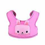 Candora 3 in 1 Toddler Belt Walking Safety Harness Portable High Chair Cart Safety Strap learning Assistant Cartoon Baby Cartoon Animal learning Walkers(Pink)