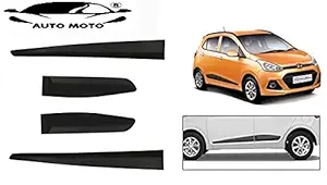 AUTOMOTO Side Door Beading Door Cladding Protector Full Black Color Compatible for Hyundai Xcent Set of 4