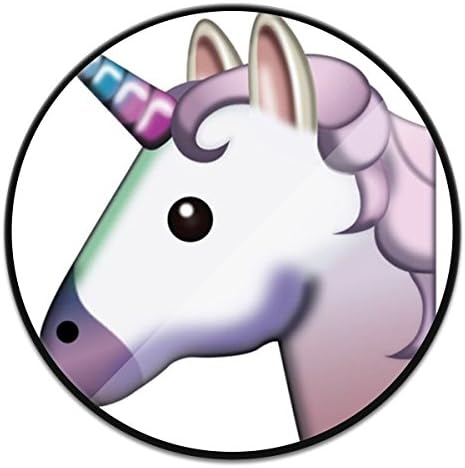 Personalized Custom Mounts and Holder, Expanding Stand Popular Grip Mount Sockets for Cell Phones,Smartphones and Tablets - Unicorn Emoji Black