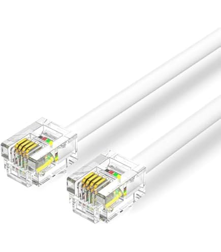 Adaptateur Séparateur RJ11 2 Ports - Pour Téléphone, Modem, Fax - Câble De 12 Cm - Extension De Ligne Facile Sans Outil