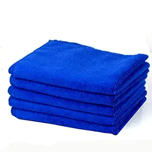 Kandid Microfiber Highly Absorbent and Streak Free Wash Cleaning Cloths, Blue , 20 cm x 35 cm, 5 Pieces