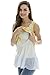 Bearsland Women's Chiffon Sleeveless Summer Breastfeeding Nursing Top Yellow UK Size 14-16