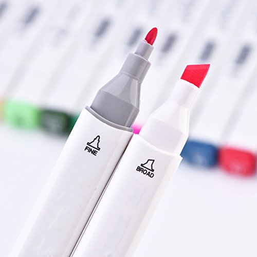 Yosoo Marker Stift Set Doppelspitze Textmarker in verschiedenen Farben für Zeichnen und Malen - 2
