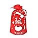 Produktbild Romote 4 Weihnachtsmann-Herz-Weihnachtssüßigkeiten gedruckt Nylonbeutel Weihnachtsgeschenktasche Wiederverwendbare Pauschalreise