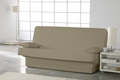 Zebra Textil 42979 schlafsofa elastisch husse CLIC CLAC 3 sitzer, grau - 4