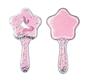 G4GIFT Cute Unicorn Theme Anti-static Hair Brush Massage Comb Shower Hair Brush Styling Tools for Girls Birthday Gift (Pack of 1)(Assorted print and color as per availability)