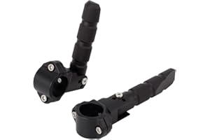 GFYSHIP Für Ural Air / Mir / Patrol / Retro / Sahara / T / Taiga / Tourist ALL 22 mm 25 mm 27 mm 32 mm Universal Highway Fußstütze 360 Grad drehbar 7/8 1 1,25 Zoll Crash Bar Fußrasten (schwarz)