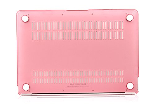 MacBook 12 Retina Display Hülle,iNeseon(TM) 2 in 1 [Frosted Series]Ultra Slim Gummierte Harte Case Cover Shell, US Version Rosa Tastatur Abdeckung und EU Version Transparent Tastatur Abdeckung für Apple MacBook 12 Zoll mit Retina Display [Modell:A1534](Rosa) - 5
