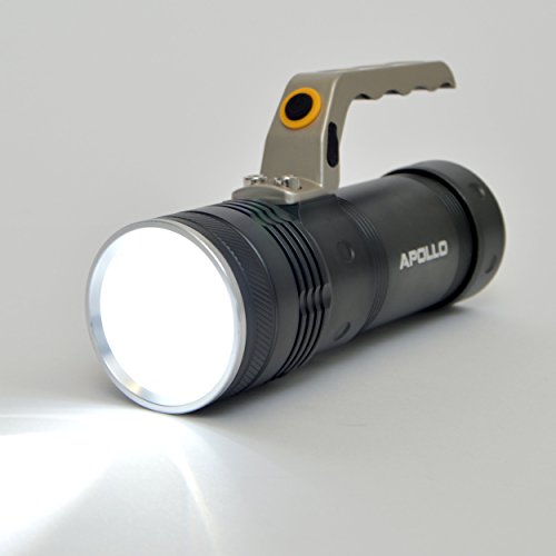 Apollo LED Taschenlampe Torch Police PRO 1200, Handleuchte Länge: 17cm, Anthrazitfarbene Handlampe, inkl. Akku und Ladekabel - 4
