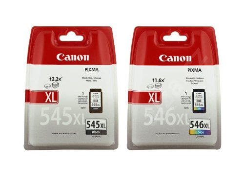 Canon Original PG-545XL Schwarz und CL-546XL Dreifarbig Bundle Set