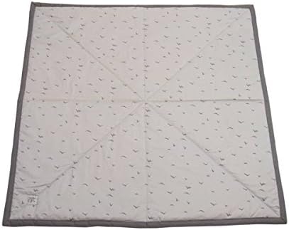 'Petit by V Play Mat Baby – Play Mat and Natural Organic Cotton Blanket (100 x 100 cm, Grey