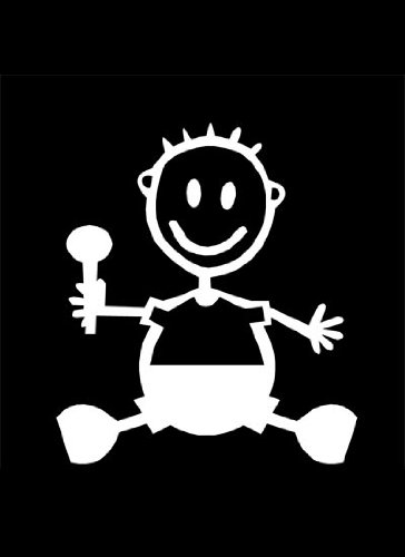 My Stick Figure Family - Mis Pegue la figura familia de coches pegatina de vinilo ventana bebé hijo sentado BB1