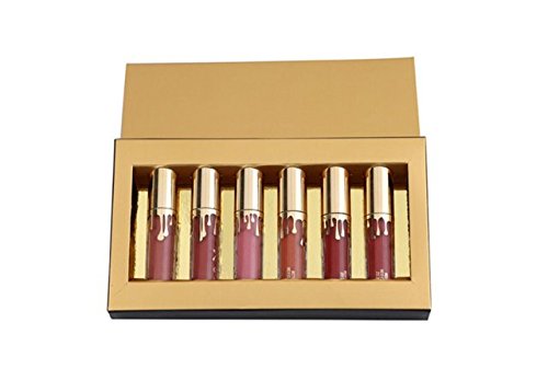 Photovie 6 Stück Lippenstifte Liquid Matt Lip Gloss Dauerhaft Lip Liner Lippen Make up Werkzeug - 4