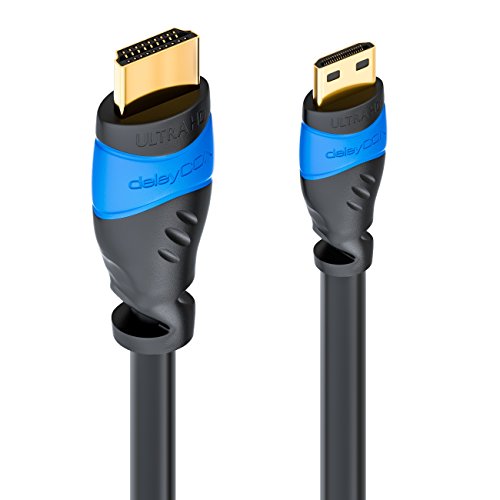 deleyCON 5m mini HDMI Kabel HDMI 2.0 / 1.4a kompatibel High Speed mit Ethernet (Neuster Standard) ARC 3D 4K Ultra HD (1080p/2160p) - 3