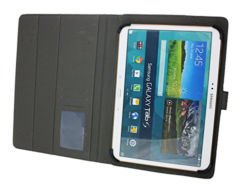 Emartbuy® Wortmann Terra Pad 1004 10.1 Zoll Tablet PC Universalbereich ( 10 – 11 Zoll ) Schwarz PU Leder Multi Angle Exekutiv Folio Mappen Kasten Abdeckung mit Kartensteckplätze + Eingabestift - 4