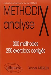 jaquette livre MéthodiX Analyse 300 Méthodes 250 Exercices Corrigés