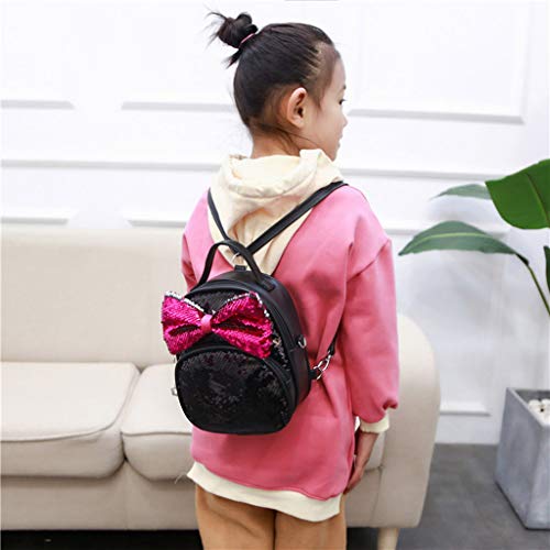 Preisvergleich Produktbild Rucksack Sportbeutel,Trekkingrucksack Motorrad Gewichte Klamotten Notebook Rücksack Kleidung Klein Büro Vegan,Mode Eltern-Kind Pailletten Bogen Reisen Rucksack Umhängetaschen Messenger BagSchwarz