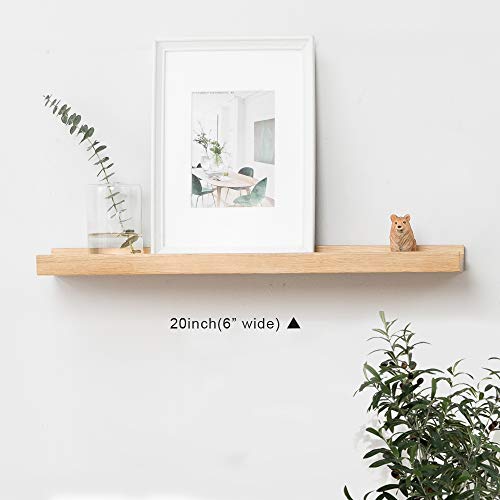 50cm rustique en chêne massif Bois Bloc étagère flottante support mural étagère (plus épaisse)