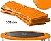 Produktbild Izzy Trampolin Federabdeckung Ø 305 cm, orange, 30 cm breit, PVC reißfest, 100% UV-beständig, Randabdeckung, Randpolsterung, Randschutz, Umrandungsmatte