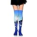 Produktbild Walnut Cake Hohe Socken Sun Snow Mountain Leisure Crew Top Socks,Tube Over Knee Nursing Compression Long Socks,3D Printed Sports for Girls&Women