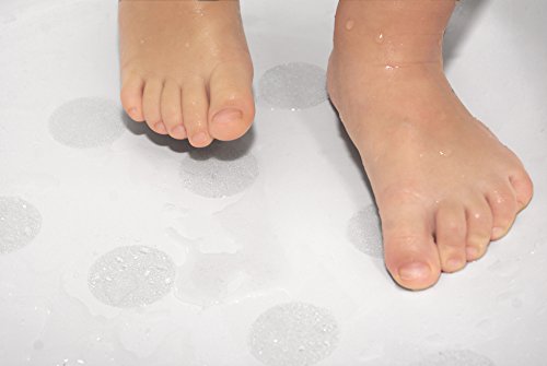 32 Transparent Anti Rutsch Sticker Badewanne Dusche, Nicht scheuernden texturierten Aufklebern für einen besseren Griff, Diskrete und elegant selbstklebenden Kreise mit 4 cm Durchmesser für die Sicherheit – Pirate Luftballon Geschenk! - 5