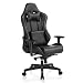 Produktbild Wolmics Gaming-Stuhl mit Integrierter Lordosenstütze, 180 kg Tragkraft Computer-Stuhl Schreibtischstuhl Rennstil Ergonomisches Design Bürostuhl Drehstuhl aus PU-Leder Chefsessel WS238 Schwarz