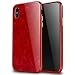 Produktbild iPhone Hülle Absorption shcokproof Magnetverschluss, aulzaju iPhone Full Body vorne Rückseite mit Tempered Glas Displayschutzfolie Cover für iPhone Beauty Spiegel Shell Design iPhone X/10 5.8 inch rot