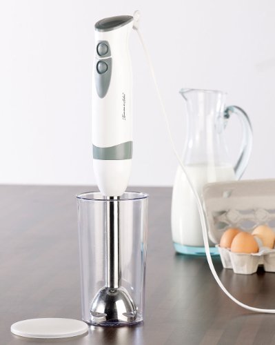 Rosenstein & Söhne Hochwertiger Edelstahl-Stabmixer mit Becher, 450 W - 3