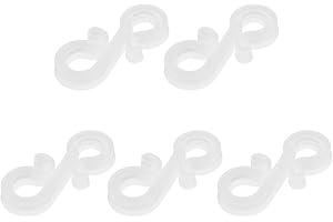 LAMURE 100 Pcs Mini Plastic Gutter Hooks Party Lights Hanger Outdoor Light Hooks Clips for Christmas Decoration Outside String Lights Seasonal Fairy Light