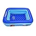 Produktbild JYCRA Baby aufblasbare Badewanne, Zusammenklappbar Pool, Dicker Langlebig Baby Schwimmbad Tragbar Reise Becken Dusche für Baby und Kinder, PVC, Blau, 120x90x32cm