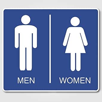 999store Vinyl Pvc Men And Women Wall Sticker For Restroom And